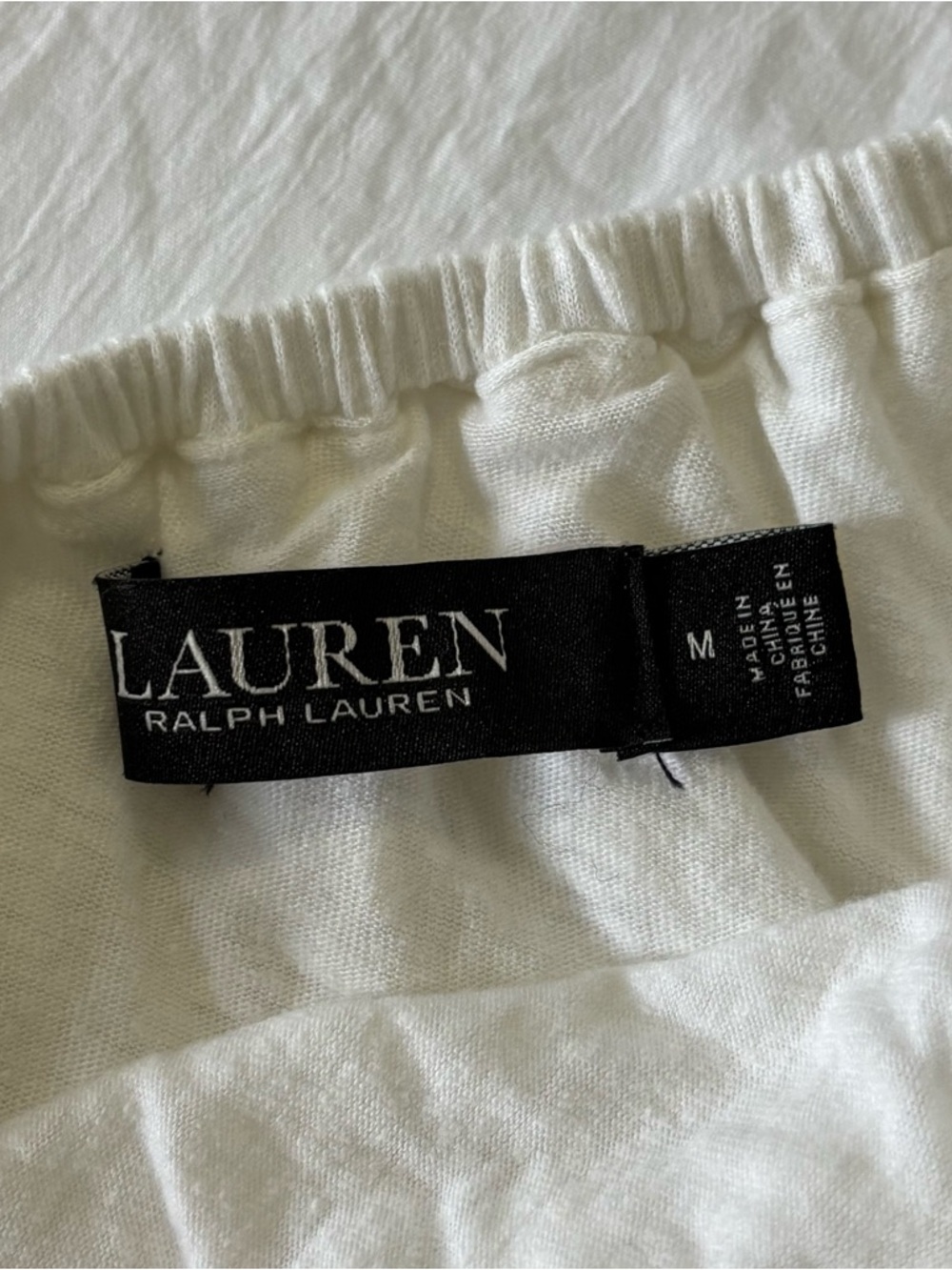 Ralph Lauren White One Shoulder Ruffle Top - Picture 2 of 5